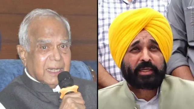 ਭਗਵੰਤ ਮਾਨ ਅਤੇ ਬਨਵਾਰੀ ਲਾਲ ਪ੍ਰੋਹਿਤ