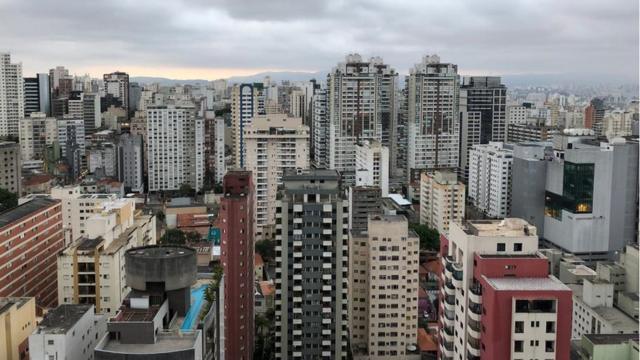 Vista de prédios no centro de São Paulo