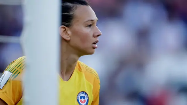 La portera chilena Christiane Endler, Mundial Femenino de fútbol Francia 2019.