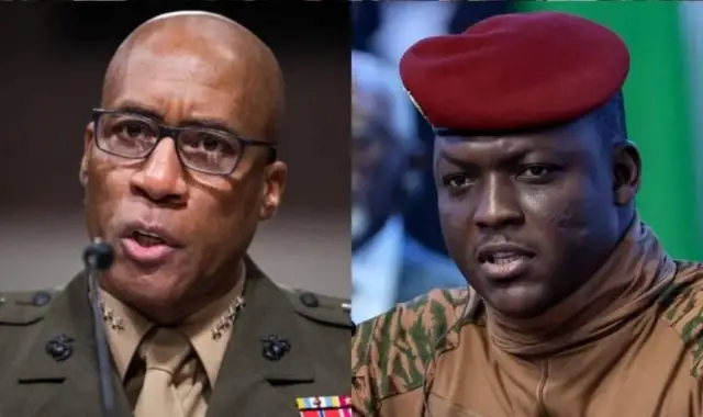 Jeneraala Ameerika Mikaa'el Laangliin, Kaapteen Ibraahim Tiraawore hogganaa Burkinaafaasoo