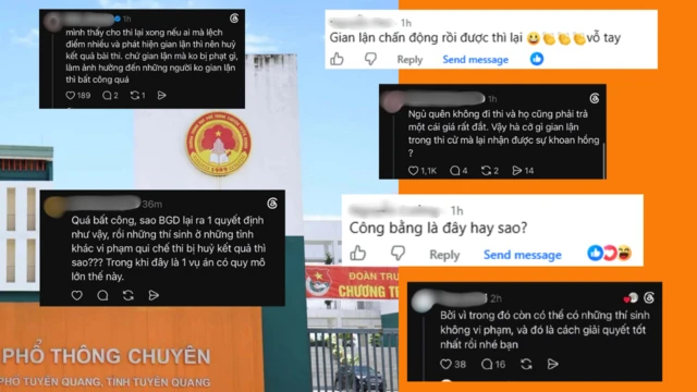 Chụp màn hình các ý kiến trái chiều trên mạng xã hội 