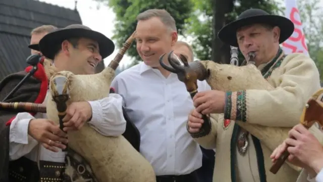 Анджей Дуда во время встречи с избирателями