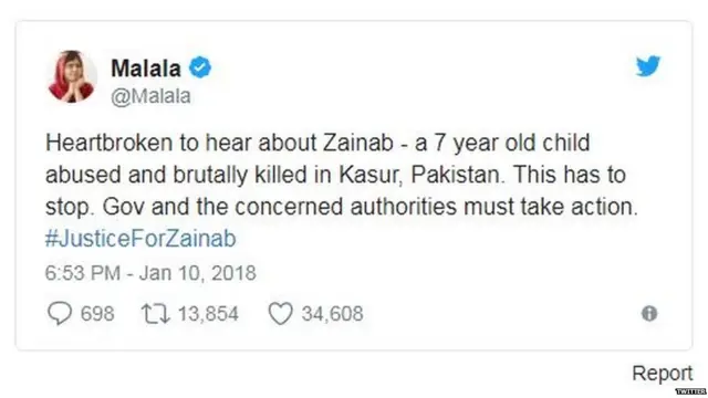 मलाला का ट्वीट