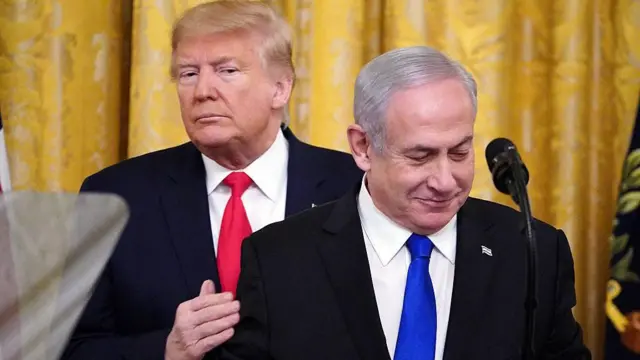 अमेरिकेचे राष्ट्राध्यक्ष डोनाल्ड ट्रम्प आणि इस्रायलचे पंतप्रधान बेंजामिन नेतन्याहू