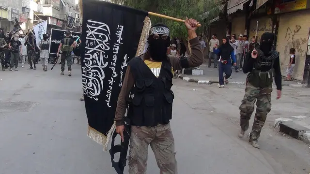 صورة لعناصر من جبهة فتح الشام المروف سابقا بجبهة النصرة