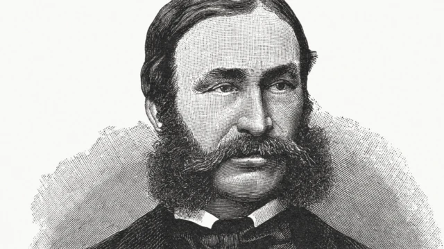 Heinrich Barth (1821-1865), explorateur allemand de l’Afrique, gravure sur bois, publié en 1891 - Illustrations