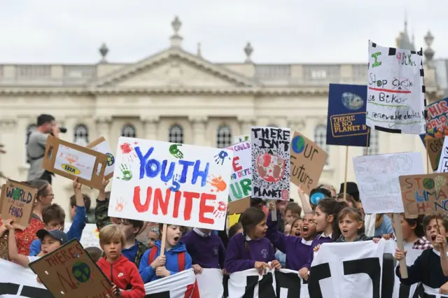Manifestantes en Cambridge