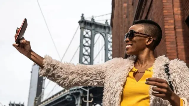 žena, selfi, žena se slika