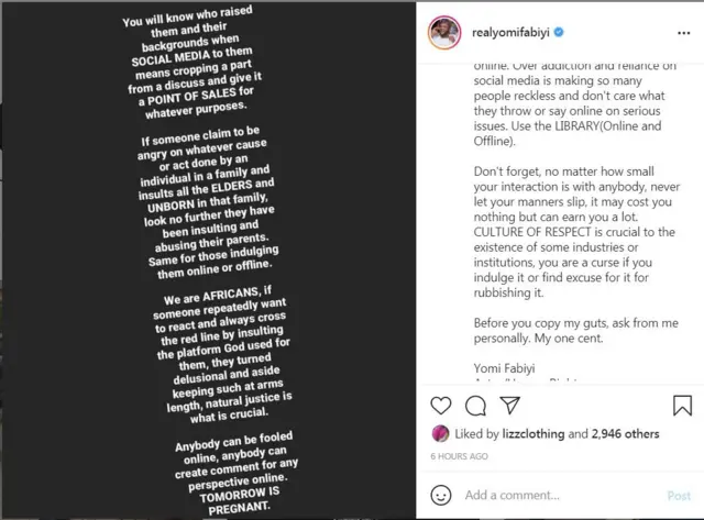 Ọrọ ti Yomi Fabiyi s