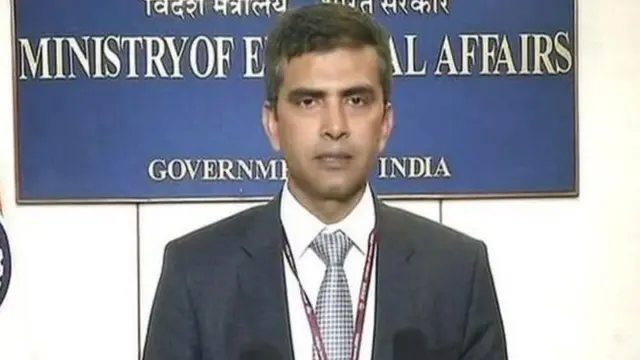 ਭਾਰਤੀ ਵਿਦੇਸ਼ ਮੰਤਰਾਲੇ ਦੇ ਬੁਲਾਰੇ ਰਵੀਸ਼ ਕੁਮਾਰ