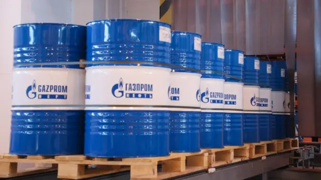 গ্যাজপ্রমের তেলের ব্যারেল