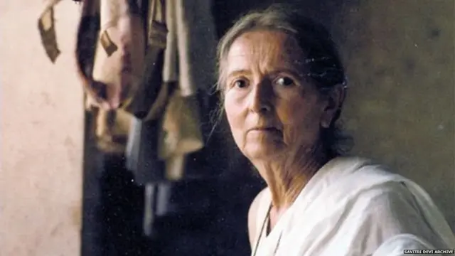 Savitri Devi in Delhi, in 1980