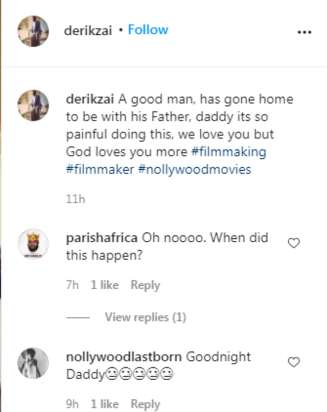 Fil makers react to his death