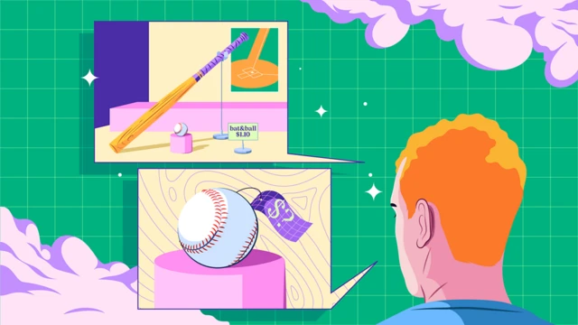 야구 배트와 야구 공, 사람 일러스트