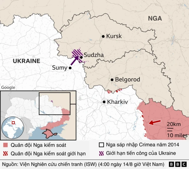 Ukraine đưa quân vào lãnh thổ Nga