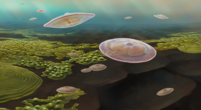 Impresi seniman tentang seperti apa kehidupan 2,1 miliar tahun lalu