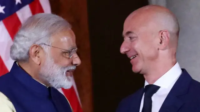 नरेंद्र मोदी और जेफ़ बेज़ोस