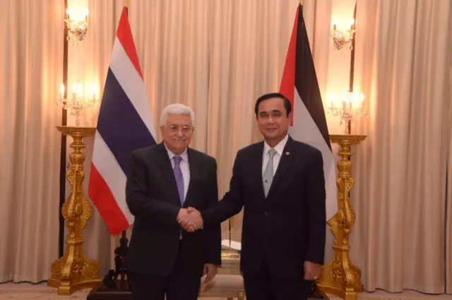 ในช่วงเดือน ก.พ. 2559 นายมามุด อับบาส ประธานาธิบดีแห่งรัฐปาเลสไตน์ได้เดินทางเยือนไทยอย่างเป็นทางการ โดยเข้าพบหารือกับ พล.อ.ประยุทธ์ จันทร์โอชา นายกรัฐมนตรี 