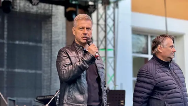 Кристоф Сатмари, кандидат за посланика партије Фидес, Будимпешта, 9. април 2026.