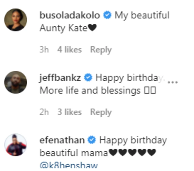 Celebrities congratulate Kate Henshaw on her birthday