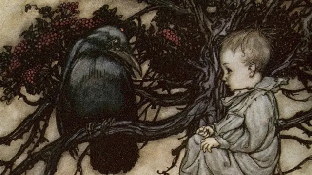 Solomon Caw y un bebé