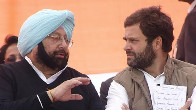 અમરિંદરસિંહ અને રાહુલ ગાંધી