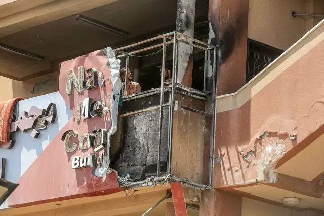 Bangunan Rumah Sakit Nasser yang rusak setelah serangan Israel di Khan Yunis, Gaza, pada 25 Agustus 2025.