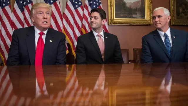 Donald Trump, Paul Ryan ve Mike Pence