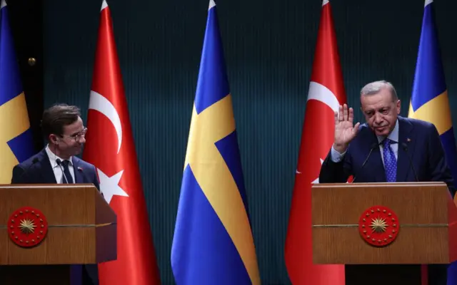 Ulf Kristersson ve Recep Tayyip Erdoğan