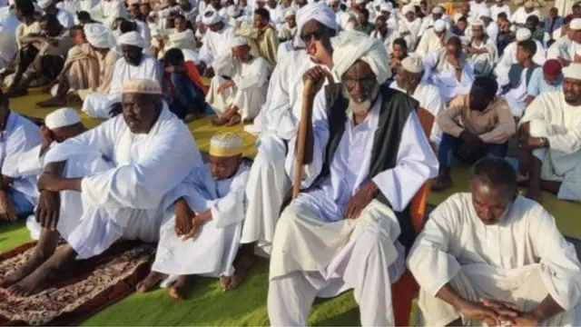 Muslim for Sudan gada for Eid prayers