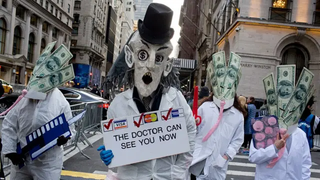 Protesta contra la derogación del Obamacare.