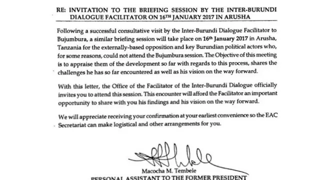 Ubutumiro bw'ibiro vy'umuhuza vyo ku wa 17 ukwezi kwa mbere 2017