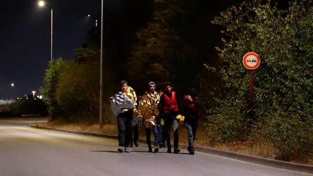 Migrants rescued from the Channel