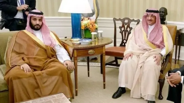 मोहम्मद बिन नाएफ़ और क्राउन प्रिंस मोहम्मद बिन सलमान