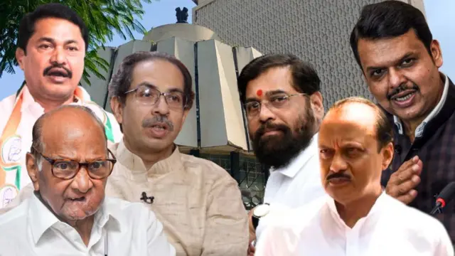 एकनाथ शिंदे, शरद पवार, अजित पवार