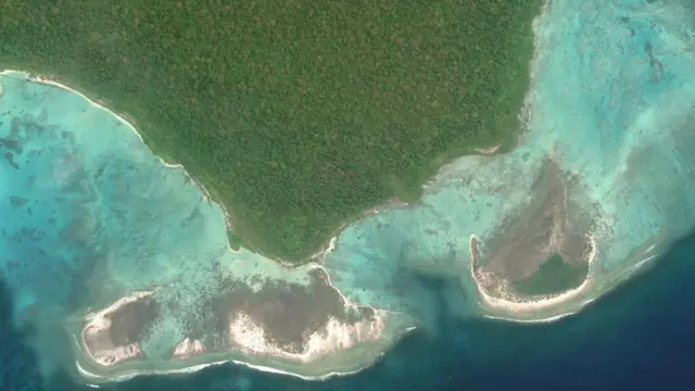 Imagem de satélite da Ilha Sentinela do Norte