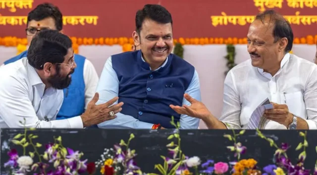 ਏਕਨਾਥ ਸ਼ਿੰਦੇ, ਦੇਵੇਂਦਰ ਫੜਨਵੀਸ ਅਤੇ ਅਜੀਤ ਪਵਾਰ