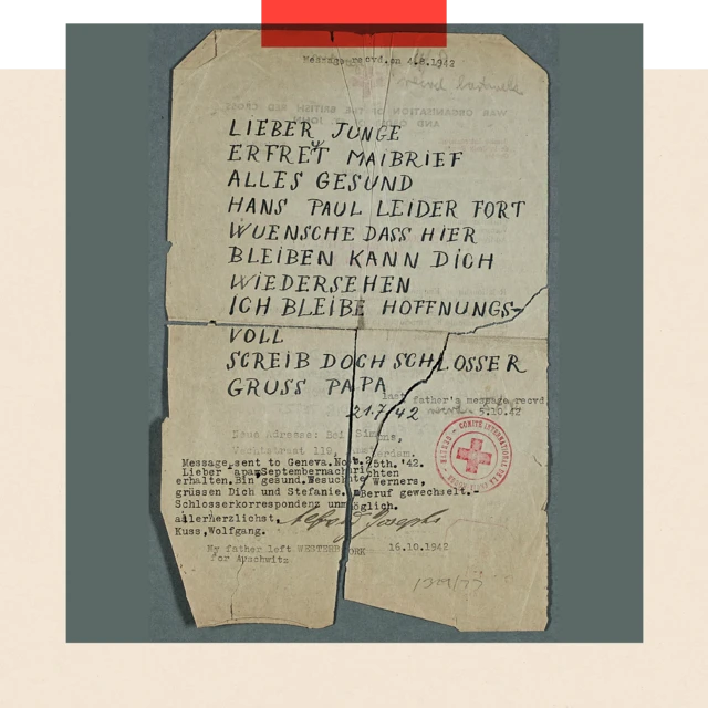 Carta de Alfred Josephs