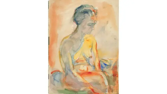 "الأنثى الجالسة العارية"