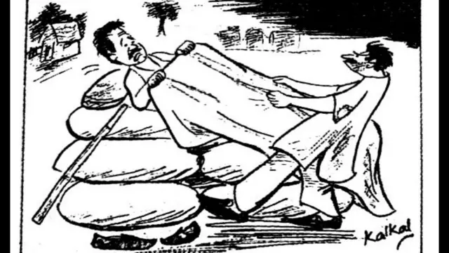 सहायक पोलीस आयुक्त कलकल यांनी यांनी या केससंदर्भात व्यंगचित्र काढलं आहे.