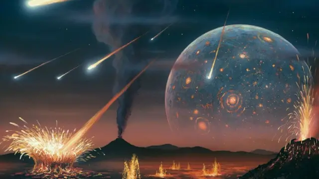 Тея на тлі первісної Землі