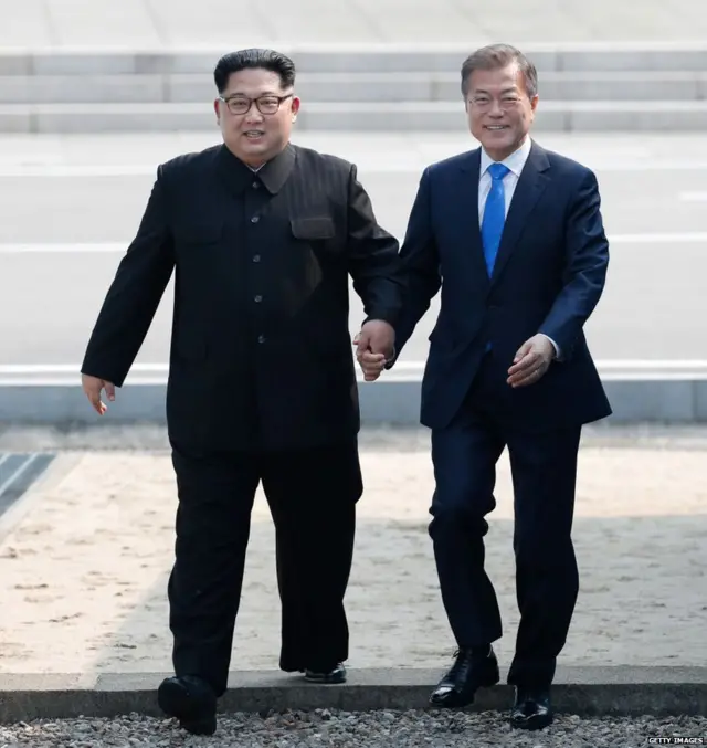 ਕਿਮ ਜੋਂਗ ਓਨ ਅਤੇ ਮੂਨ ਜੇ ਇਨ