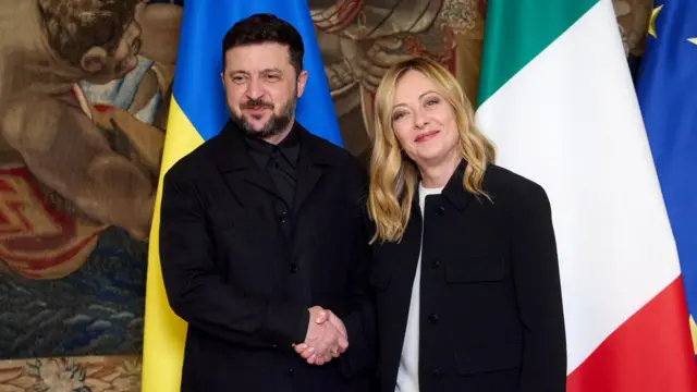 Володимир Зеленський та Джорджія Мелоні, 9 грудня 2025 року, Рим, Італія