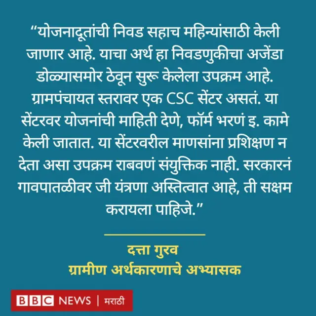 योजनादूत, दत्ता गुरव प्रतिक्रिया