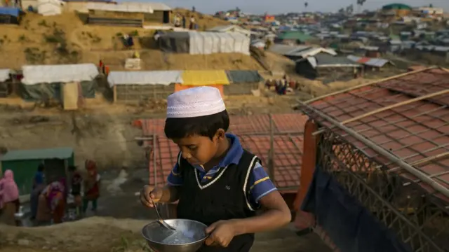 Pengungsi Rohignya di kamp Cox's Bazar.