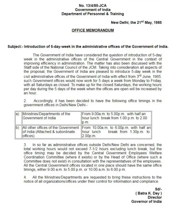 1985 నాటి మెమొరాండం