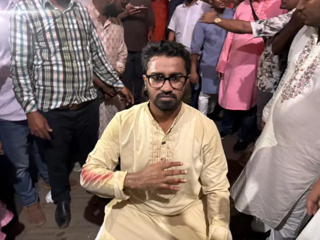 গণ অধিকার পরিষদের সাধারণ সম্পাদক রাশেদ খাঁন 