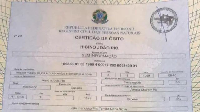 Certidão de óbito