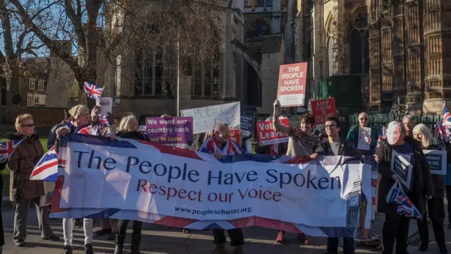 Демонстрация сторонников "брексита" у Вестминстера