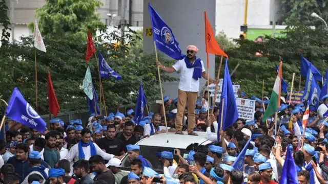 વિરોધ પ્રદર્શન કરતા દલિતો